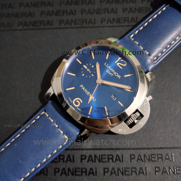 Copy Panerai PAM 688 Luminor GMT Bracelet SS Blue Dial